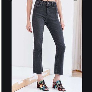 BDG Black Kick Flare High Rise Cropped Jeans